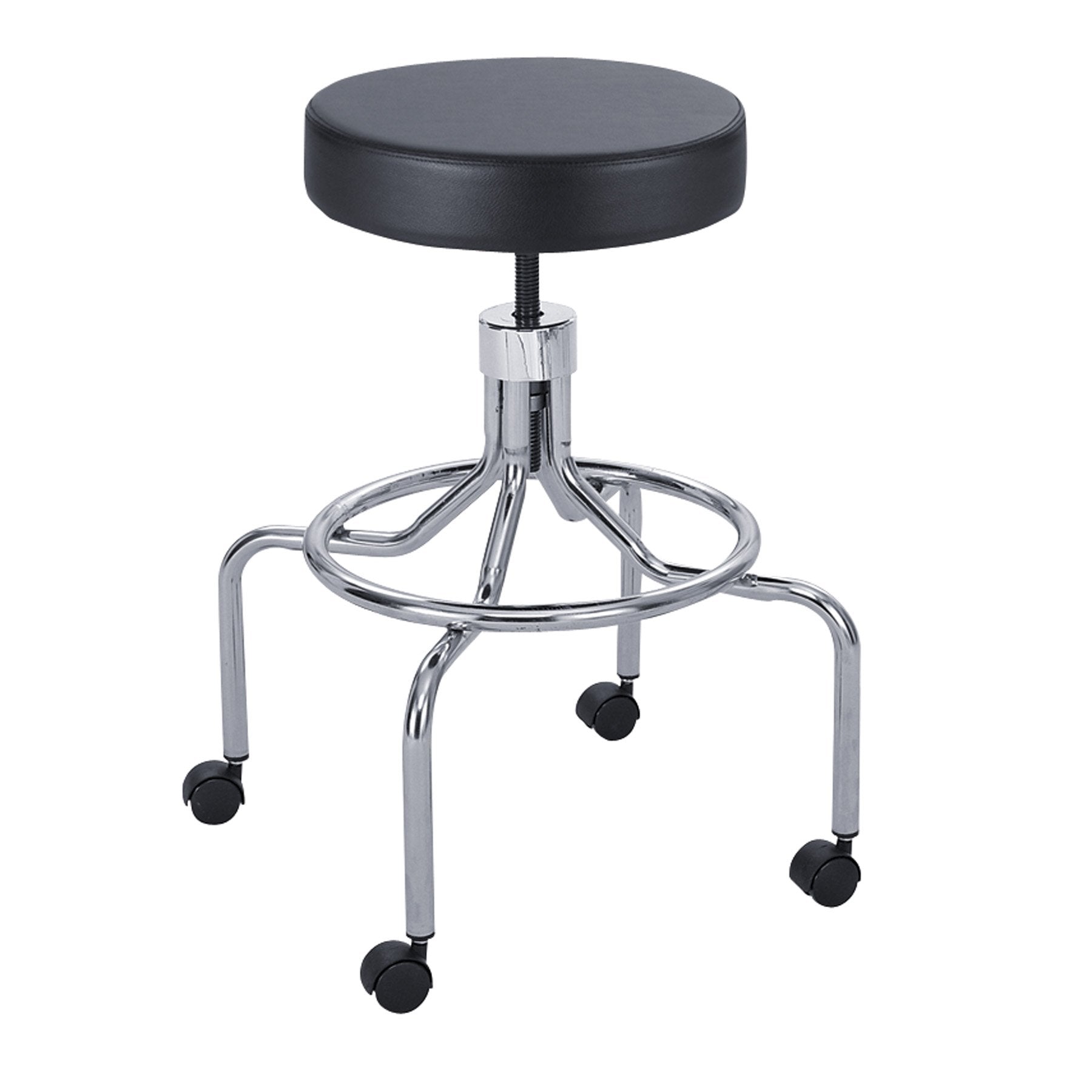 Safco Products 3433Bl Lab Stool, High Base With Screw Lift, Black