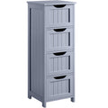 Yaheetech Bathroom Floor Cabinet, Wooden Side Storage Organizer, 4 Drawers Free-Standing Cabinet for Bathroom/Hallway/Living Roo