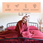 Peachskinsheets Deep Crimson Red Sheet Set - 1500Tc Level Of Softness - Extra Soft Cooling Sheets For Hot Sleepers And Night Swe