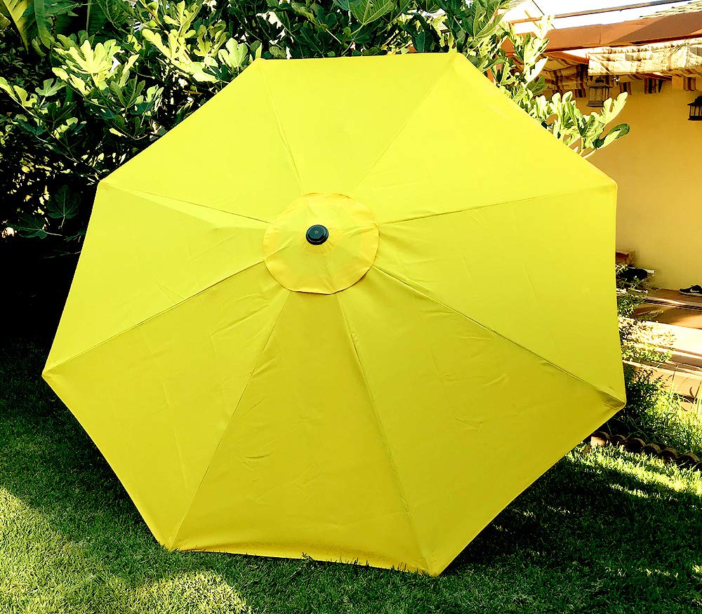 Bellrino Decor 10 Ft 8 Ribs Yellow Replacement Umbrella Canopy