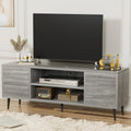 YESHOMY Modern TV Stand for 65 Television, Entertainment Center with Two Storage Cabinets, Retro Style Media Console for Living 