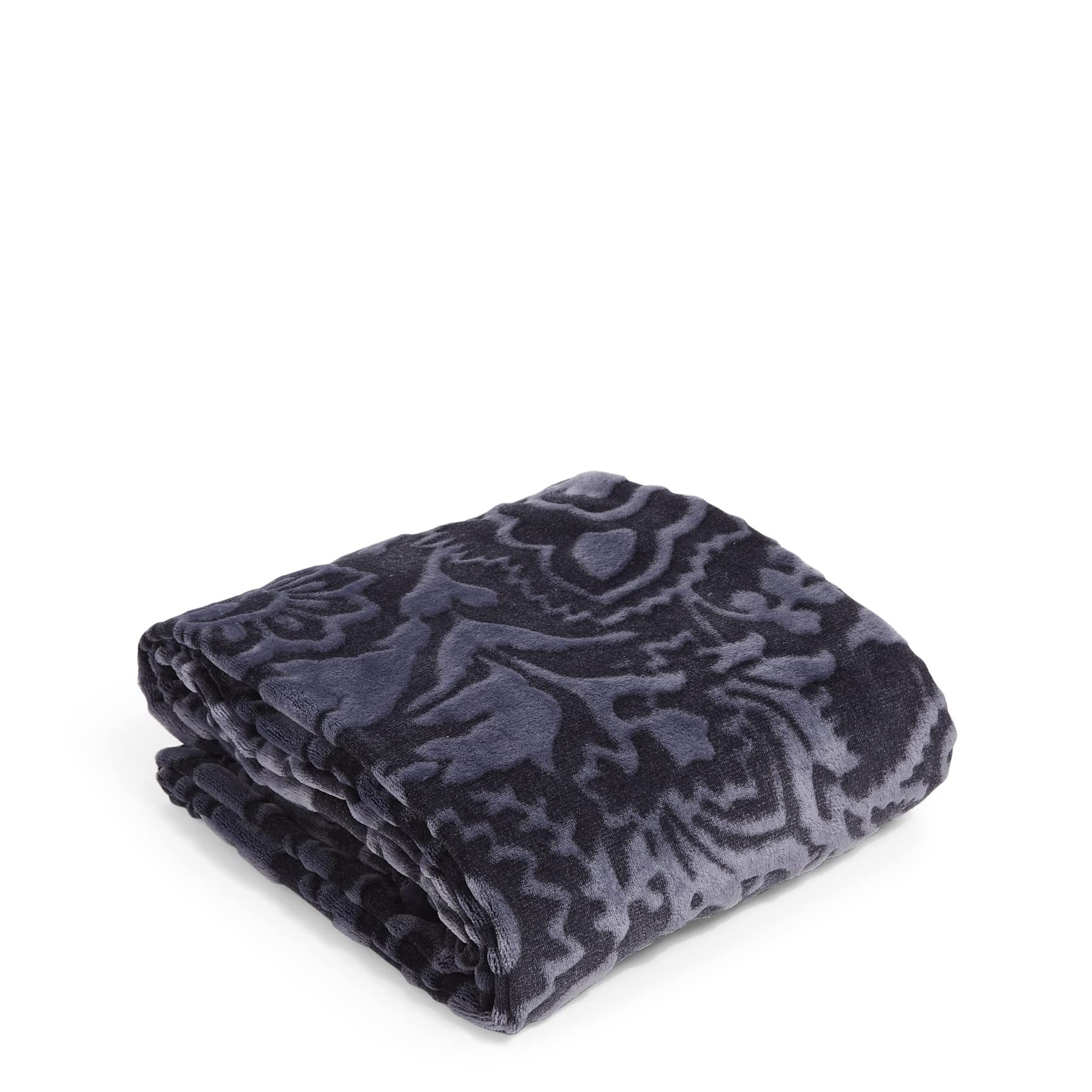 Vera Bradley Women'S Fleece Plush Throw Blanket, Java Navy Tonal, 80 X 50