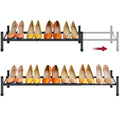 Tajsoon Expandable Shoe Rack for Closet 5 Tier, 29-41Adjustable & Stackable Shoe Shelf Storage, Metal Shoe Rack Organizer for Fr