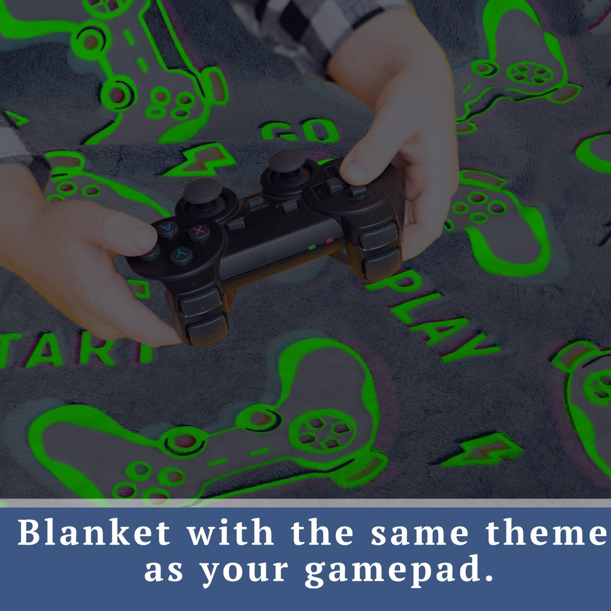 Glow In The Dark Blanket Gaming Controller Glowing Throw Blanket Gamer Plush Luminous Blankets And Throws Soft Throw Gift For Ki