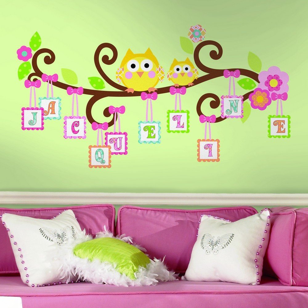 RoomMates RMK2079GM Happi Scroll Tree Letter Branch Peel and Stick Giant Wall Decal