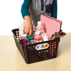Really Good Stuff - 160016Pe Multi-Purpose Plastic Storage Baskets For Classroom Or Home Use - Stackable Mesh Plastic Baskets Wi