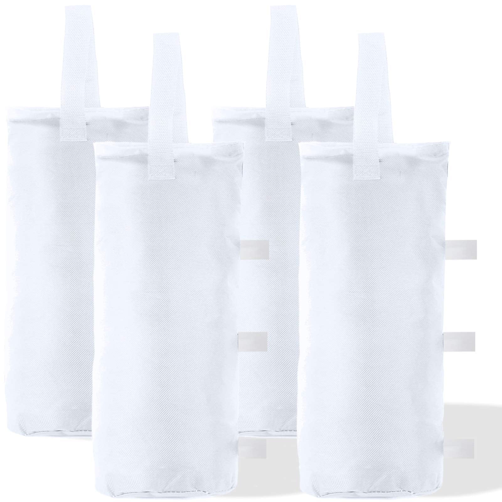 Abccanopy 112 Lbs Extra Large Canopy Sand Bags, 4-Pack, White (Without Sand)