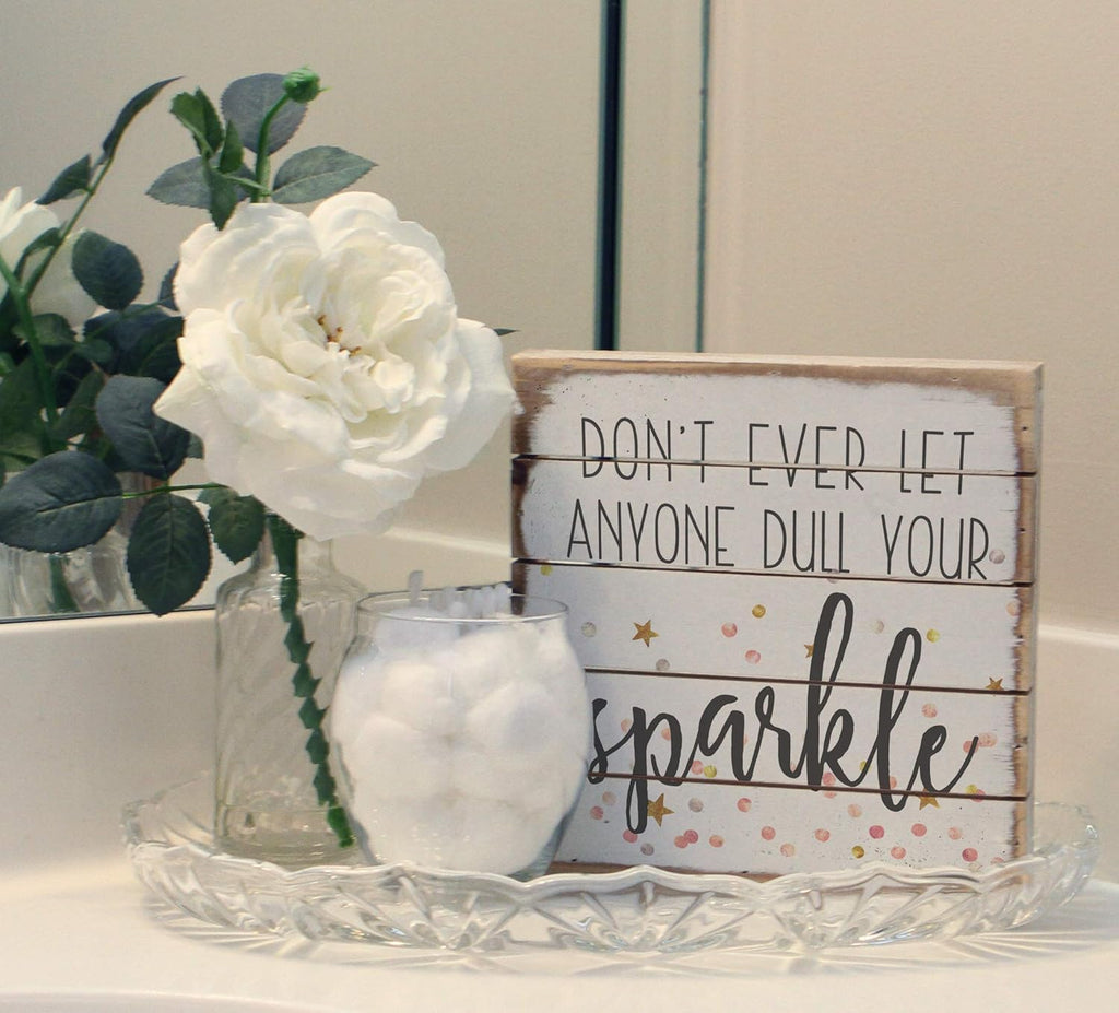 Sincere Surroundings Pet1223 Sparkle 6 X 6, White