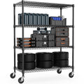 Mzg 2200 Lbs Industrial Metal 4 Tier Shelving For Garage, Pantry, Warehouse, Basement Utility Room, Storage Rack Metal Shelving