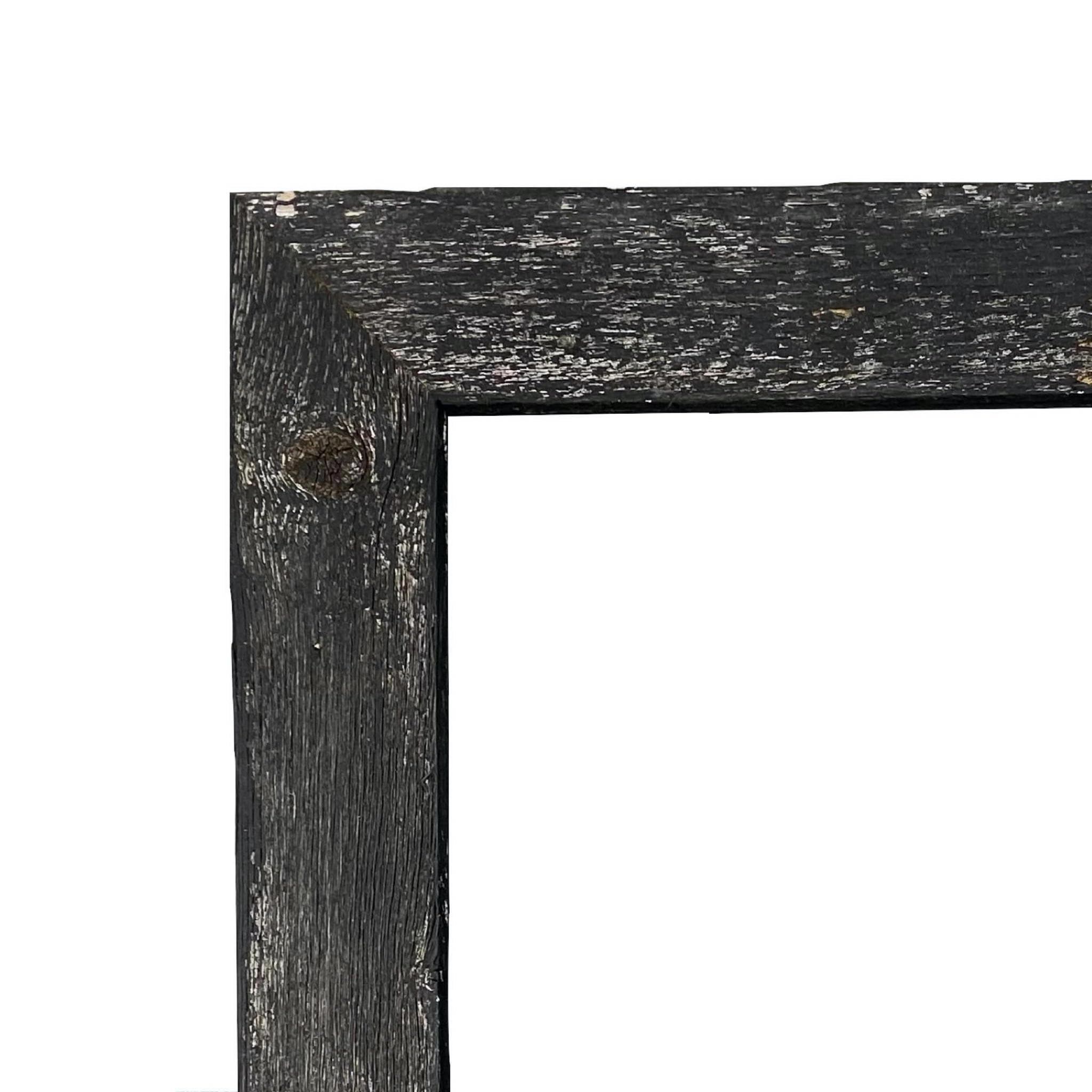 Barnwoodusa | Farmhouse 11X14 Picture Frame | 1 1/2 Inch Molding | 100% Reclaimed Wood | Rustic | Smokey Black