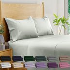 Bampure Luxury Series King Sheet Set - 100% Viscose Derived From Bamboo Sheets King Size - Super Soft Viscose Bamboo Cooling She