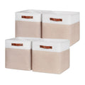 HNZIGE Fabric Baskets Storage Cubes Baskets Set(4 Pack) Large Cube Baskets for Shelves,13x13x13 Storage Cube Bins for Storage wi