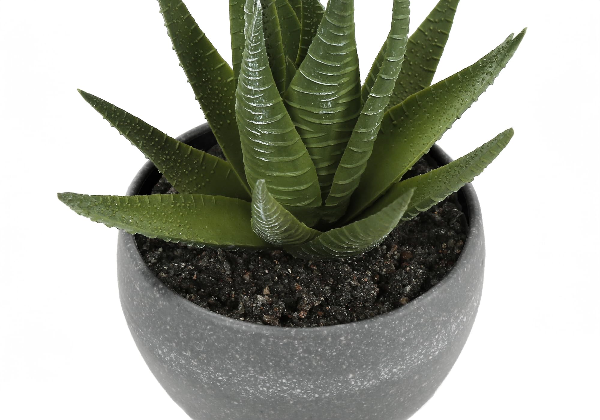 Monarch Specialties I 9587 Artificial Plant, 6' Tall, Succulent, Indoor, Faux, Fake, Table, Greenery, Potted, Set of 3, Decorative, Green Plants