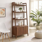 Modway 33&Quot; Bookshelf Display Case In Walnut