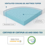 3 Inch Twin Gel Memory Foam Mattress Topper, Cooling Bed Topper With Removable Cover, Soft & Pain Relief & Breathable, Certipur-
