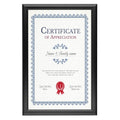 SnapeZo Black Document Notice Frame 11x17 Inch, 1 Narrow Profile, Front-Loading Snap Frame, Wall Mounted, Professional Series
