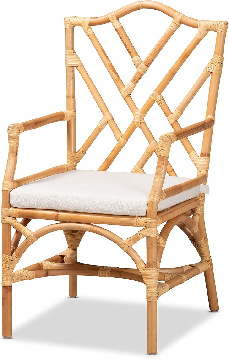 Baxton Studio Delta Modern and Contemporary Natural Finished Rattan Dining Chair