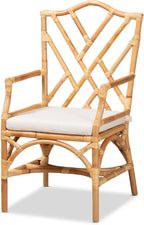 Baxton Studio Delta Modern and Contemporary Natural Finished Rattan Dining Chair