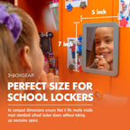 Boxgear Magnetic Locker Mirror - 5' X 7'- For School Locker, Bathroom, Household Refrigerator, Locker Accessory, Workshop Tool