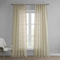 HPD Half Price Drapes Patterned Linen Sheer Curtains for Living Room 50 X 84 (1 Panel), SHCH-11701A-84, Calais Tile Beige