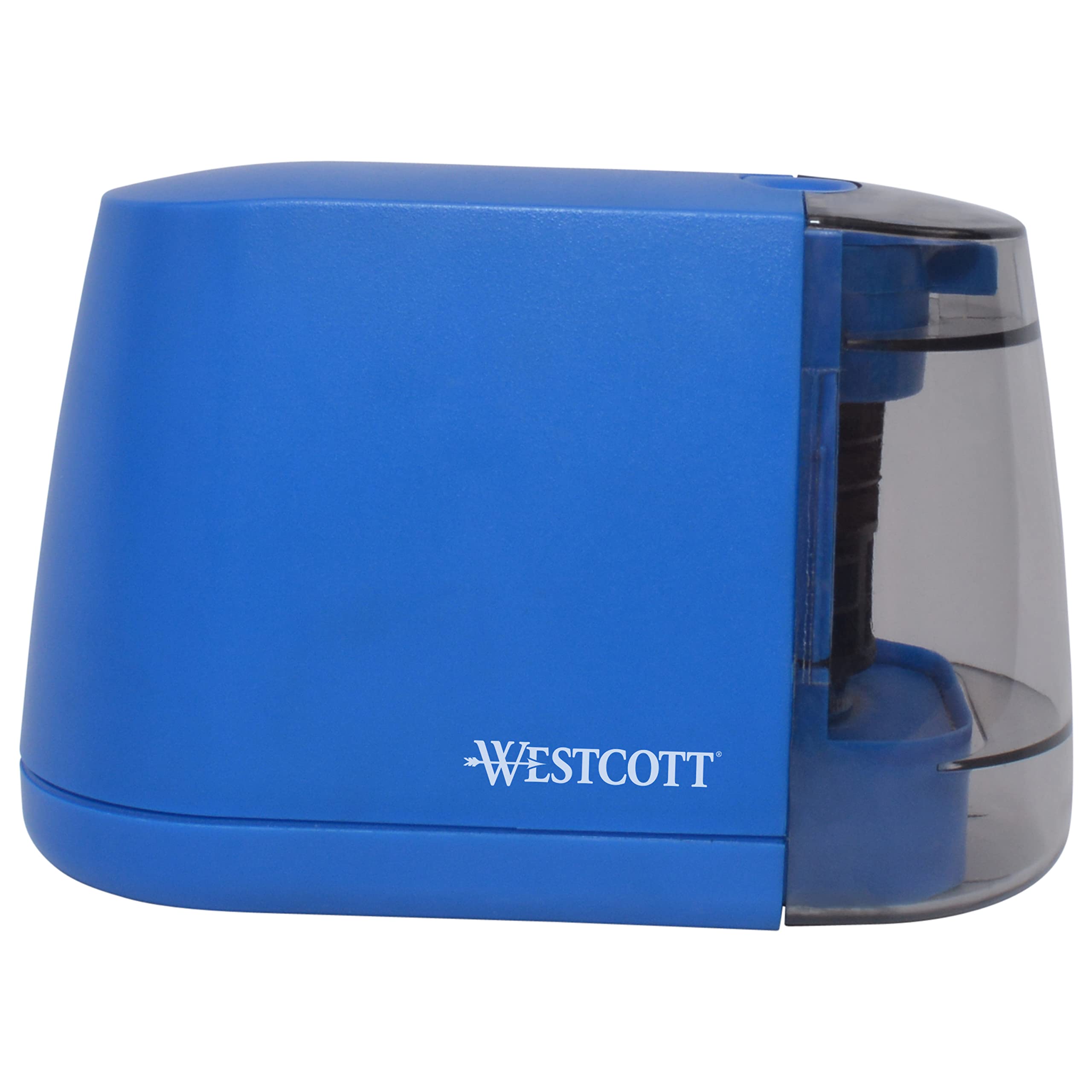 Westcott Ipoint Duo Dual-Powered Battery & Electric Pencil Sharpener, Blue