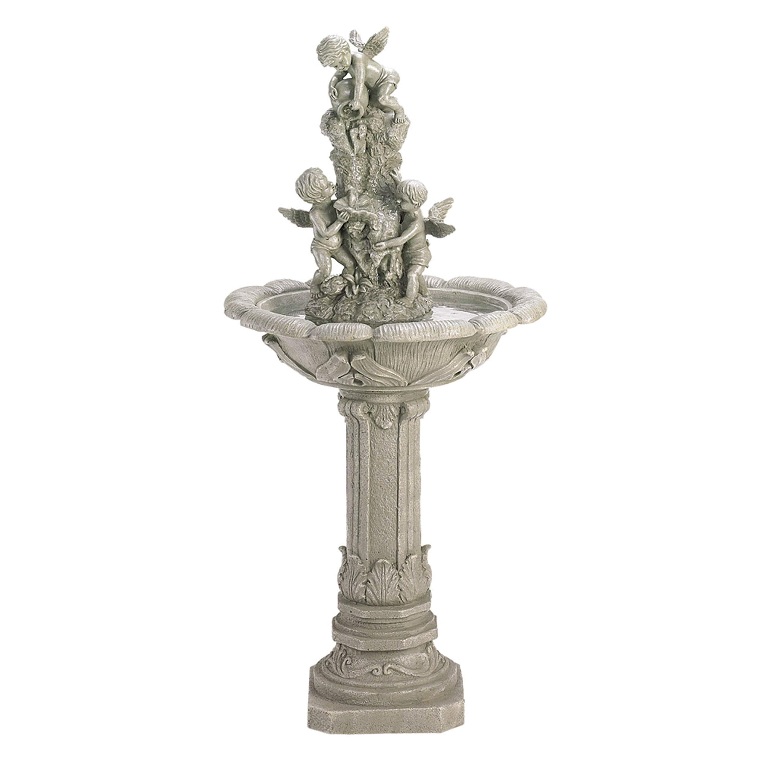 Playful Cherubs Fountain 19.5x19.5x42