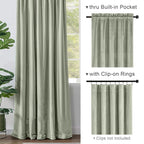 Lazzzy Grayish Green Velvet Curtains Room Darkening Thermal Insulated Curtains 120 Inch Length Window Drapes For Bedroom Living Room Super Soft Luxury Rod Pocket Window Treatment 2 Panels