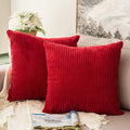 Miulee Pack Of 2 Corduroy Soft Soild Decorative Square Throw Pillow Covers Set Cushion Cases Pillowcases For Sofa Bedroom Car 18