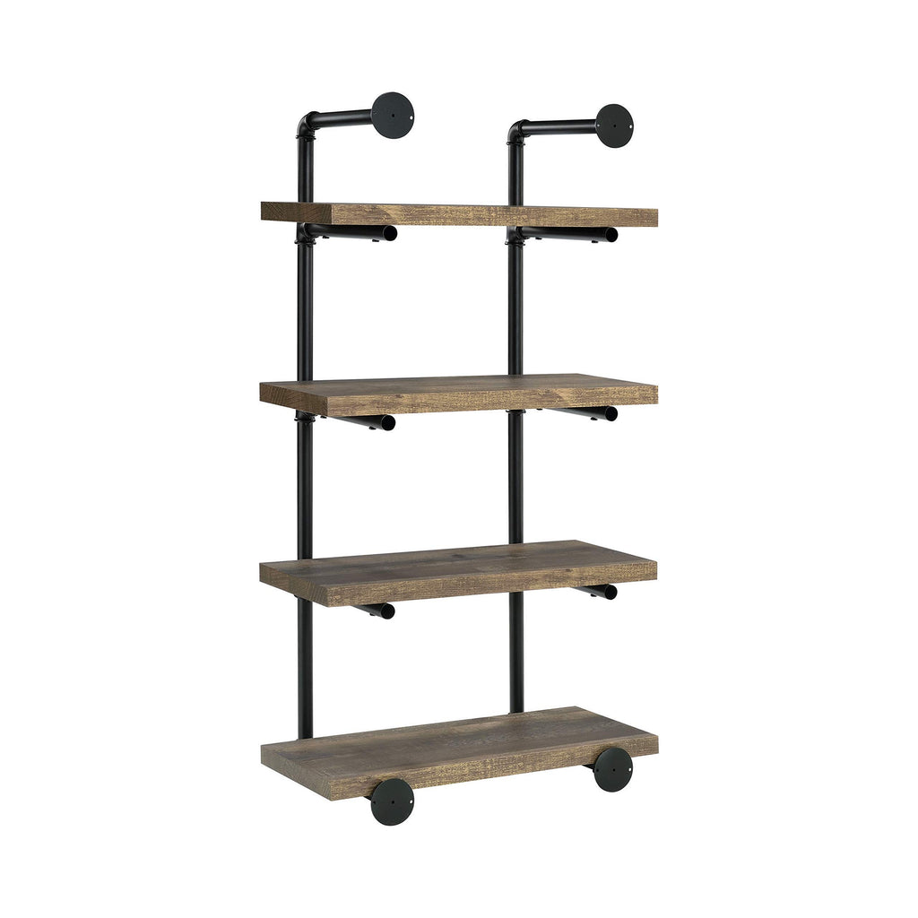 Coaster Home Furnishings 24-inch Wall Shelf Black and Rustic Oak