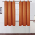 Lemomo Orange Blackout Curtains 42 X 63 Inch Length/Set Of 2 Curtain Panels/Thermal Insulated Room Darkening Blackout Curtains F