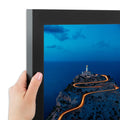 ArtToFrames 9x19 Inch Black Picture Frame, This 1.25 Inch Custom Poster Frame is Soft Black - Comes with Regular Glass and Corru