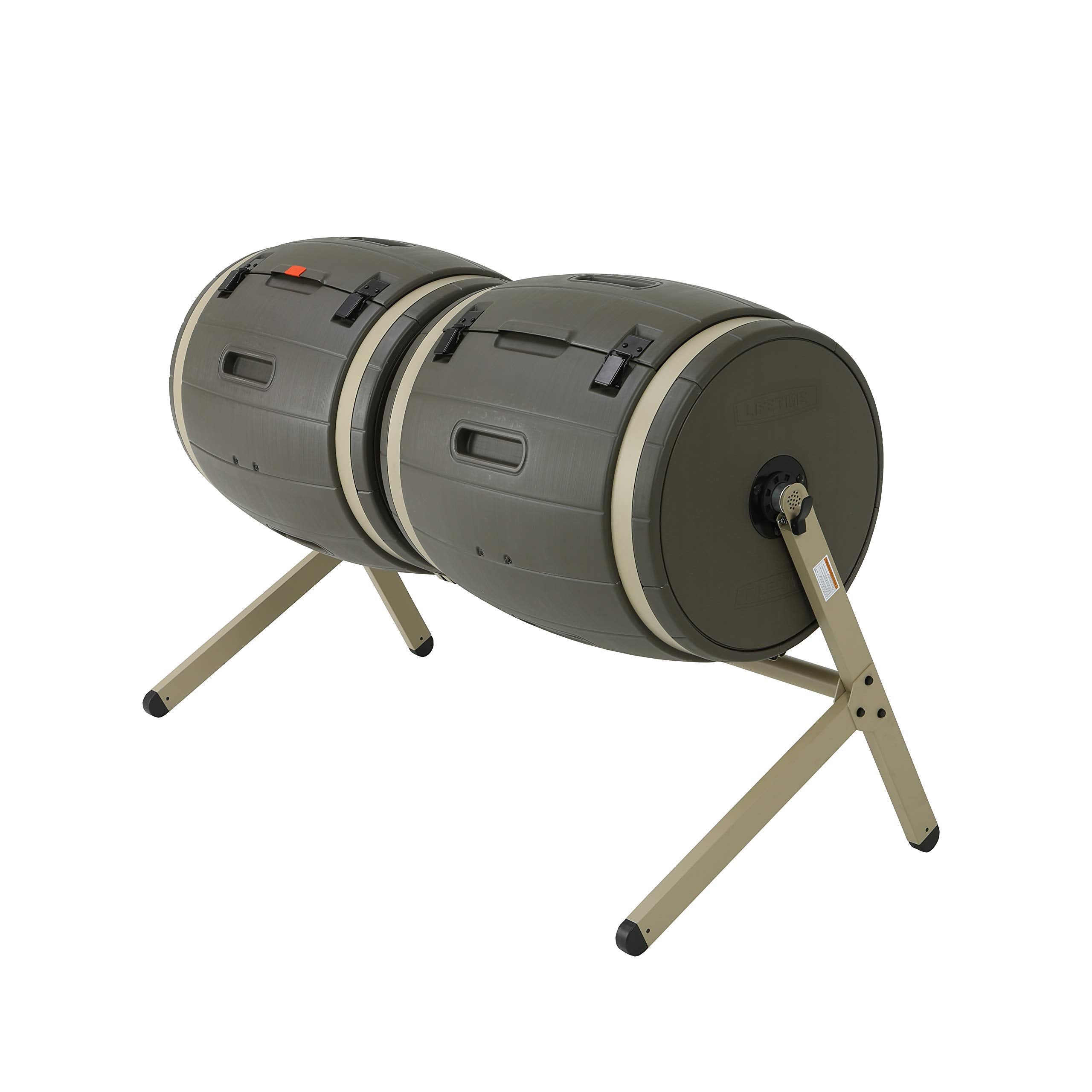 Lifetime 60309 Double Bin Rotating Composter, 100 Gallon