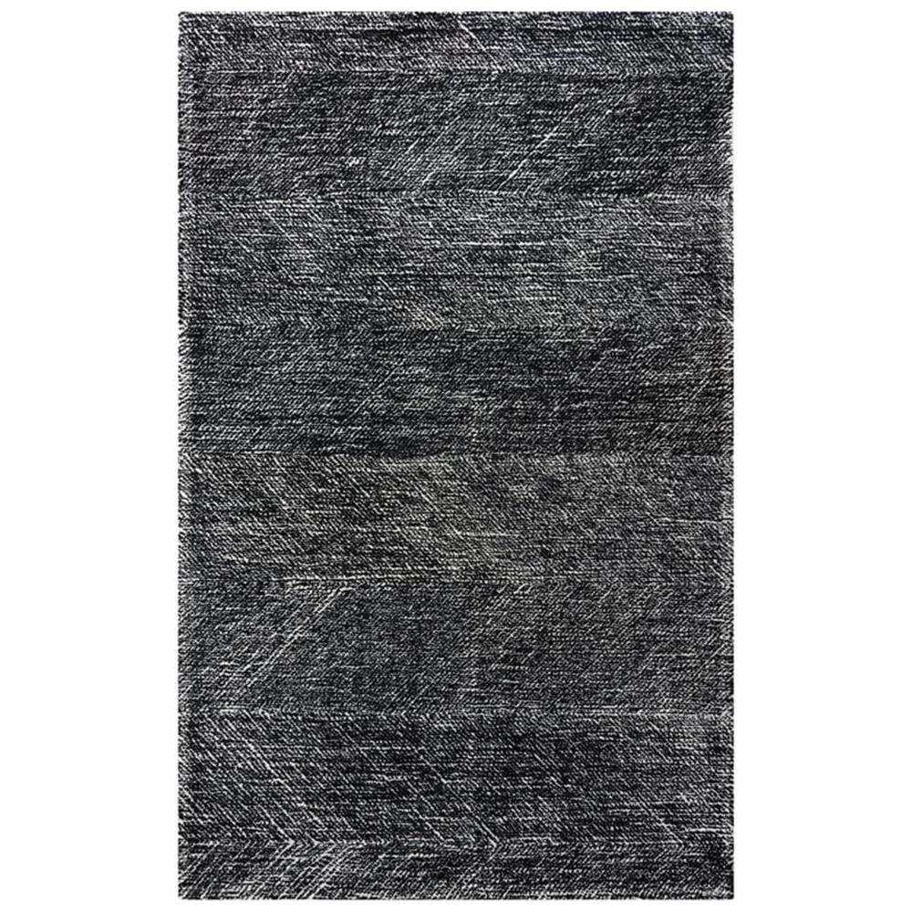 Rizzy Home Alora Decor Trace 7'6" X 9'6" Geometric Black/Ivory Power-Loomed Area Rug