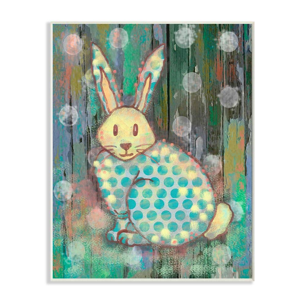Stupell Home D  cor Distressed Woodland Rabbit Canvas Wall Art, 10 x 15, Multi-Color