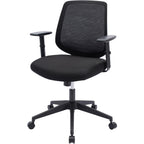 Lorell LYS Mid-Back Task Chair, Black