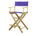 Casual Home 220-00/021-41 Director Chair 24 - Counter Height Natural Frame/Purple Canvas