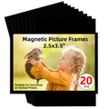 CHUNNIAO Magnetic Picture Frame 2.5X3.5-20 pack,Wallet Size Photo Magnets Sleeves for Refrigerator