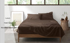 Lanest Housing King Sheet Set, 2400 Thread Count Soft Deep Pocket Microfiber Sheets, 4 Pieces Brown Bedding Sheets & Pillowcases