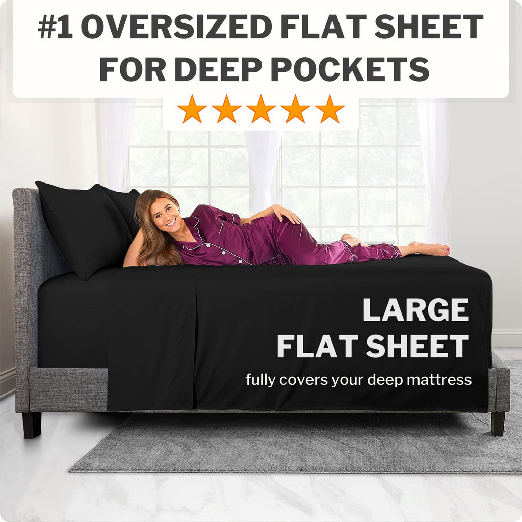 Dealuxe 21'' Sheet Set - Twin 3 Piece Set - Black