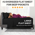 Dealuxe 21'' Sheet Set - Twin 3 Piece Set - Black