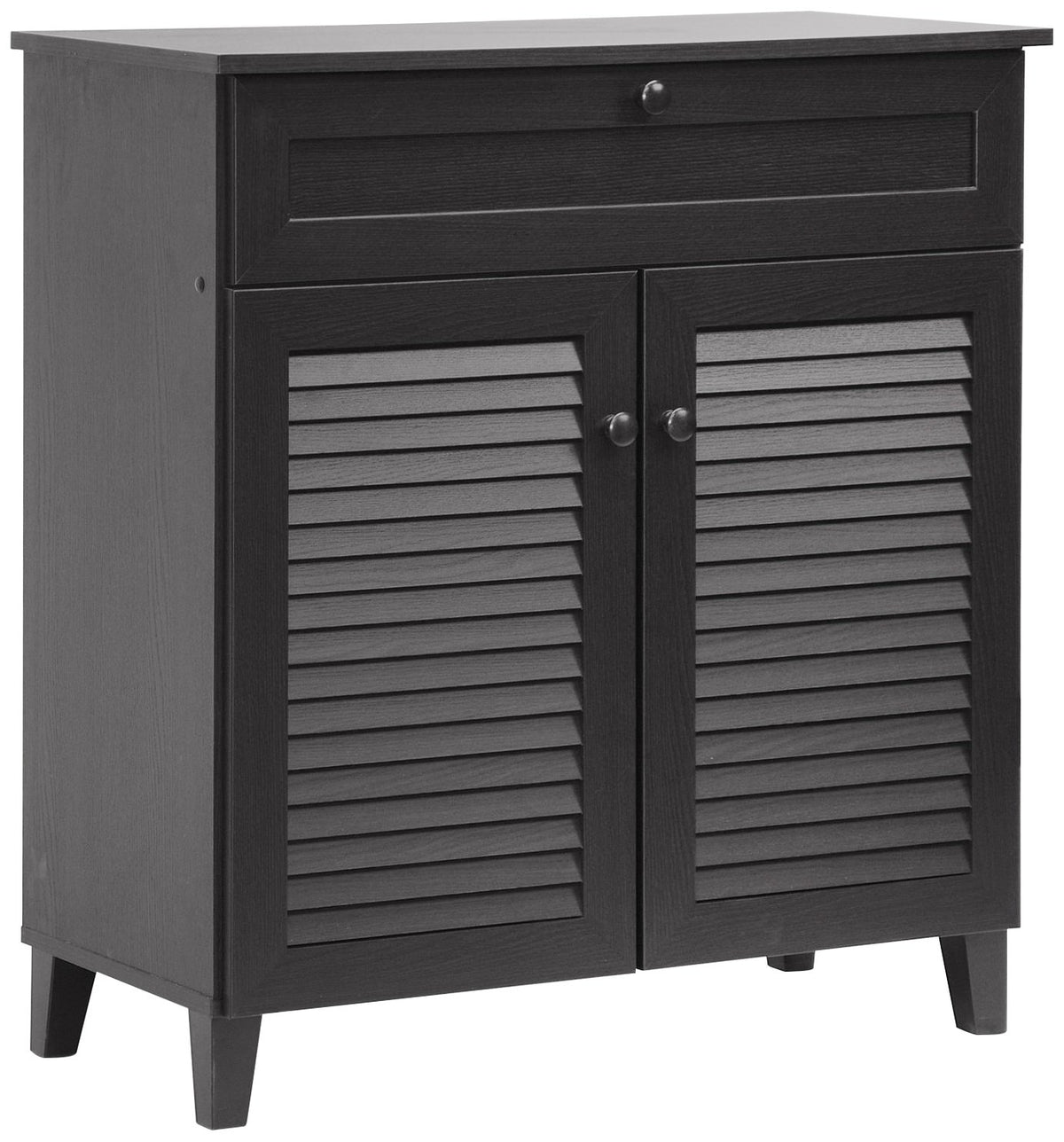 Baxton Studio Calvin Shoestorage Cabinet, Espresso