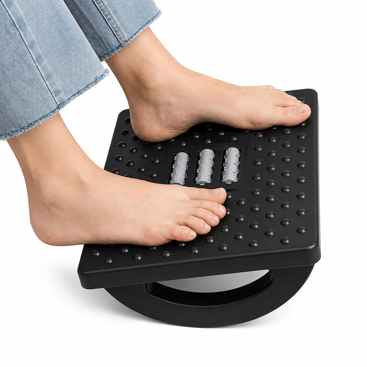 Foot Rest For Office Chair With Acupressure Points & Massage Rollers, Under Desk Footrest For Home, Office, Work Desk, Computer