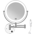 Benbilry 9' Wall Mounted Lighted Makeup Mirror with Magnification 10X, Large Size Double Sides LED Vanity Mirror, 10X Magnifyin