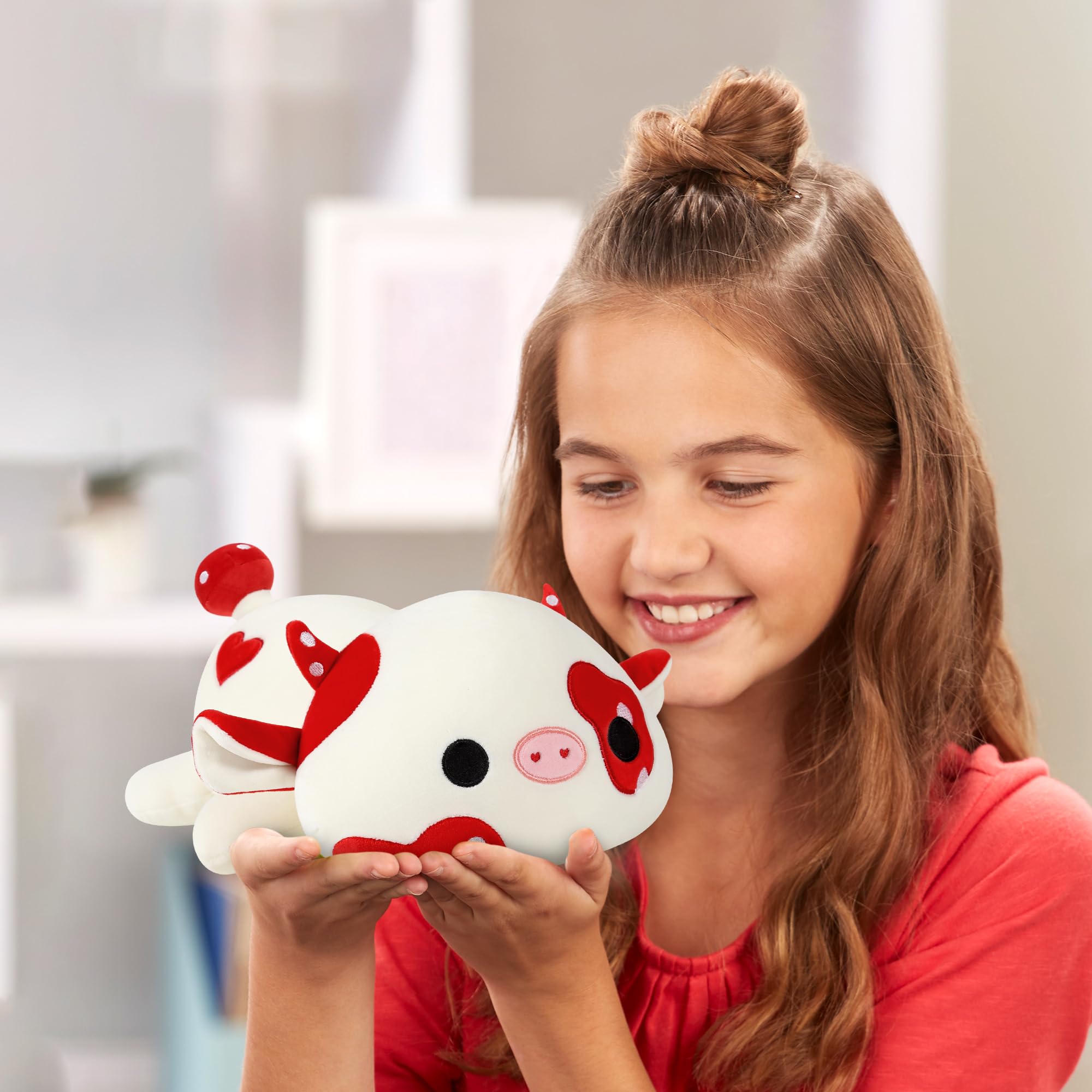 Onsoyours 9 Inch Cow Plush - Cute Red Mushroom Stuffed Animal Toy, Ultrasoft Cotton Gift for Kids, Model 53a74b0d-a54c-4a0c-