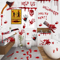 84Pcs Halloween Decorations Handprint Footprint Stickers Clings Decals Window Bathroom Floor Restroom Zombie Decorations Hallowe