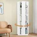 About Space Rotating Book Shelf For Home Library  5 Tier 360 Book Rack | Diy Wooden Book Stand With Partition & Bottom Turnplat