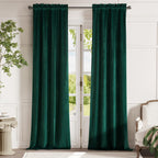 Lazzzy Emerald Green Velvet Curtains 96 Inches Long Room Darkening Drapes For Bedroom Living Window Treatments Rod Pocket 2 Panels W42 X L96