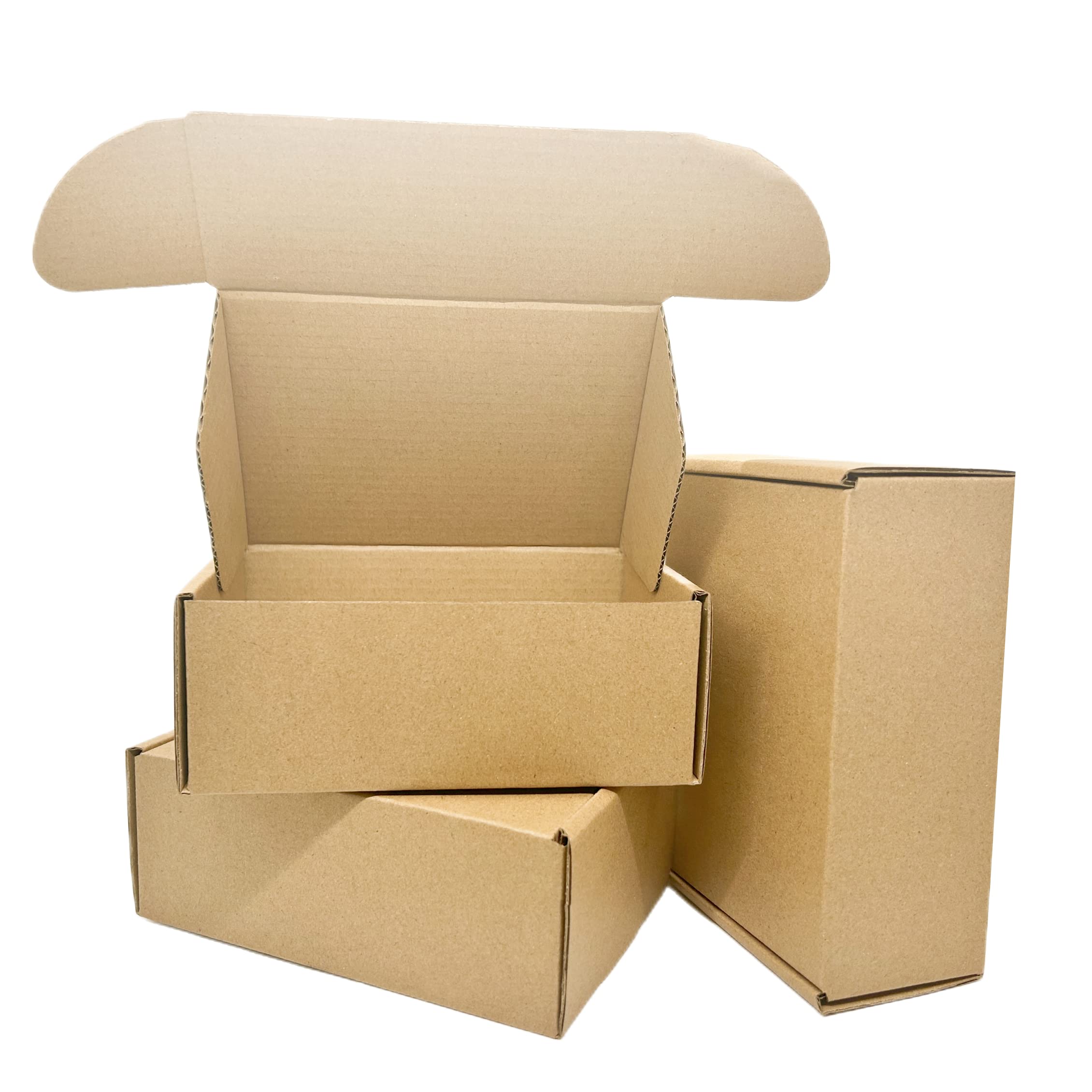 6 X 4 X 0.6 Inches Small Shipping Boxes 50 Pack Corrugated Cardboard Packaging Business Moving Mailing Box