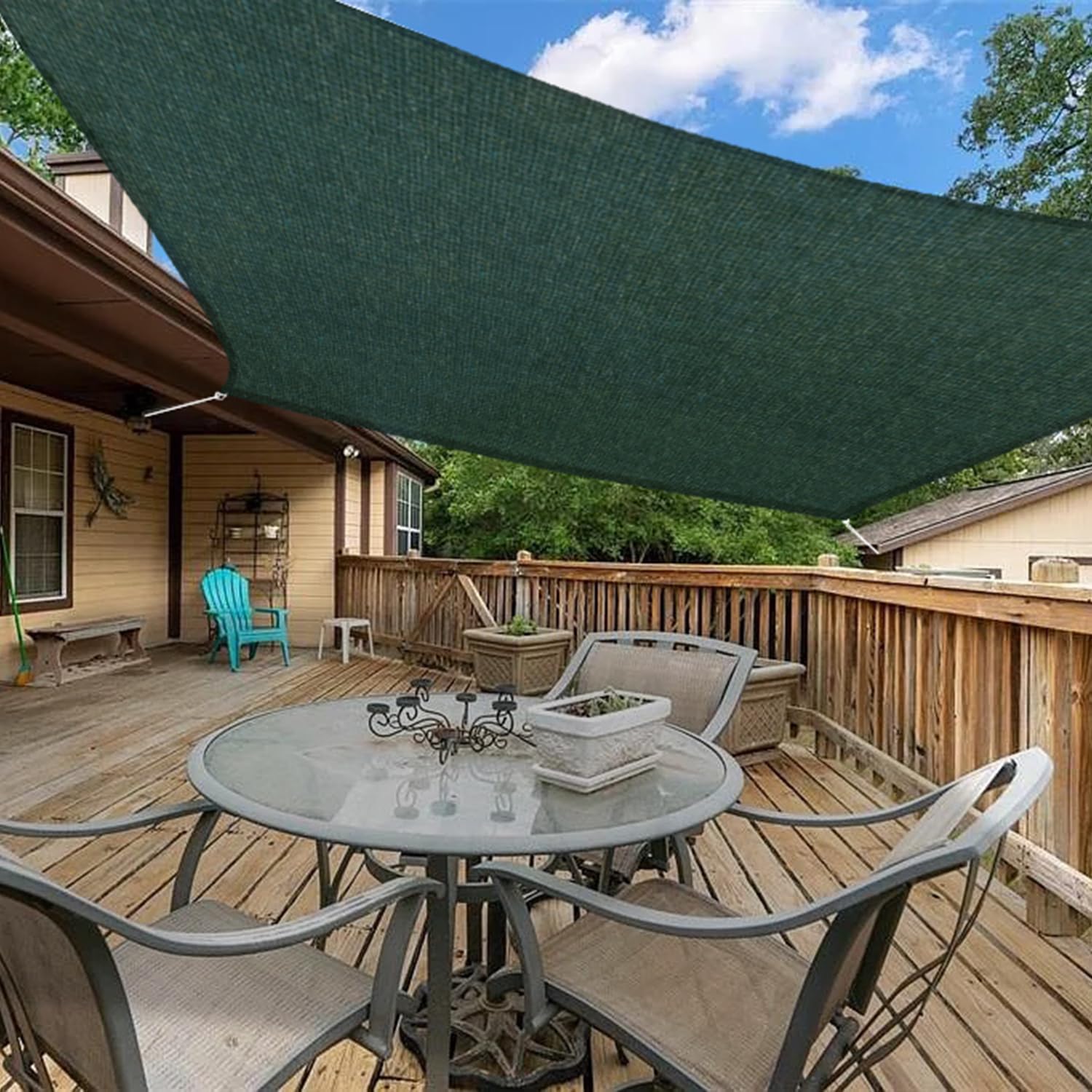 Infrange 2' X 16' Wrectangle Sun Shade Sails Canopy Uv Block For Patio Deck Pergola Yard Lawn Outdoor Activities (Green)