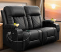 MOSGAT RV Loveseat Recliner Sofa, Reclining Loveseat Wall Hugger Recliners with USB Ports, Cup Holders, Insert Pockets, RV Recli